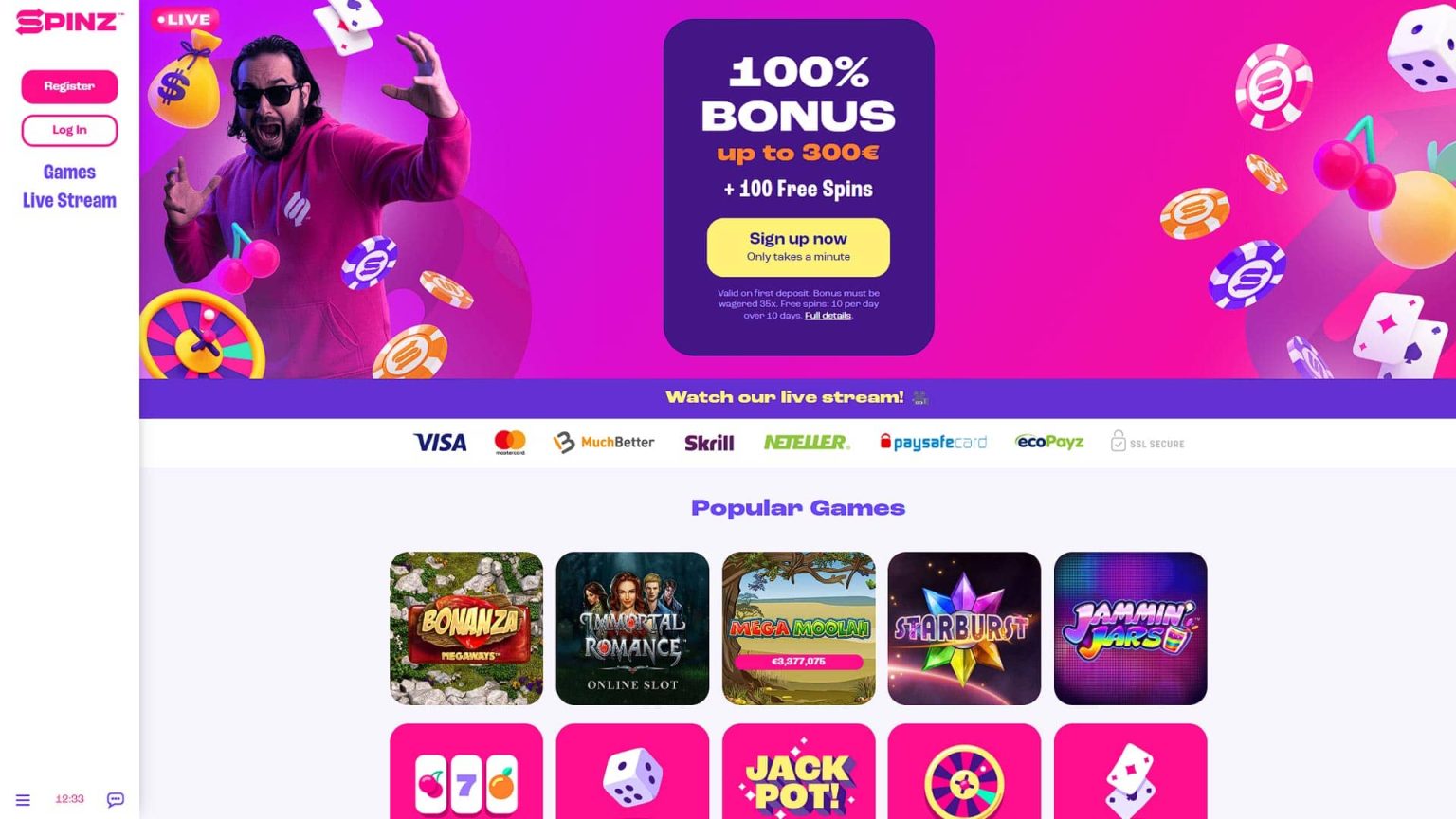 Ato sem casa Casino com bonus gratis puerilidade boas vindas